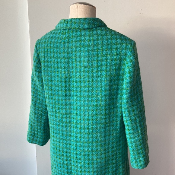 Vintage green woven plaid dress - Picture 8 of 12
